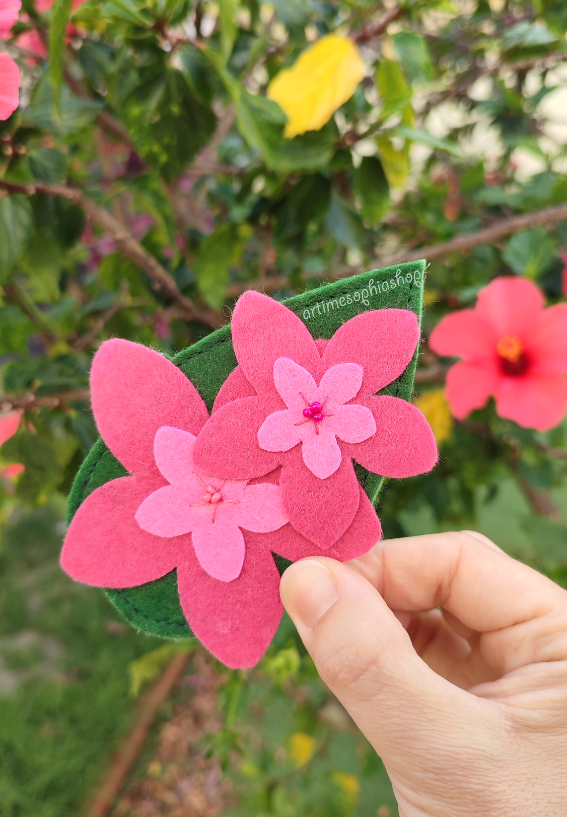 Felt Moana Hawaiian Flower accessory, Princess Disney Bound floral accessories