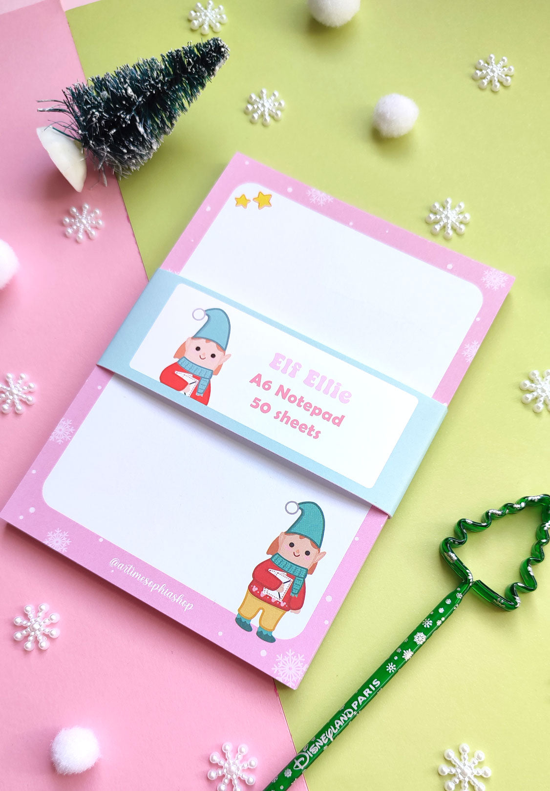 Elf Ellie A6 Notepad – Christmas Collection (SECONDS)