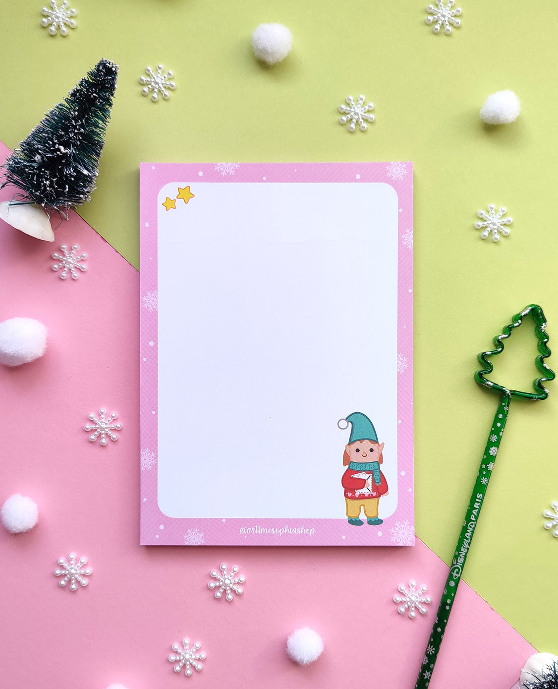 Gingerbread Mickey and Minnie A6 Notepad