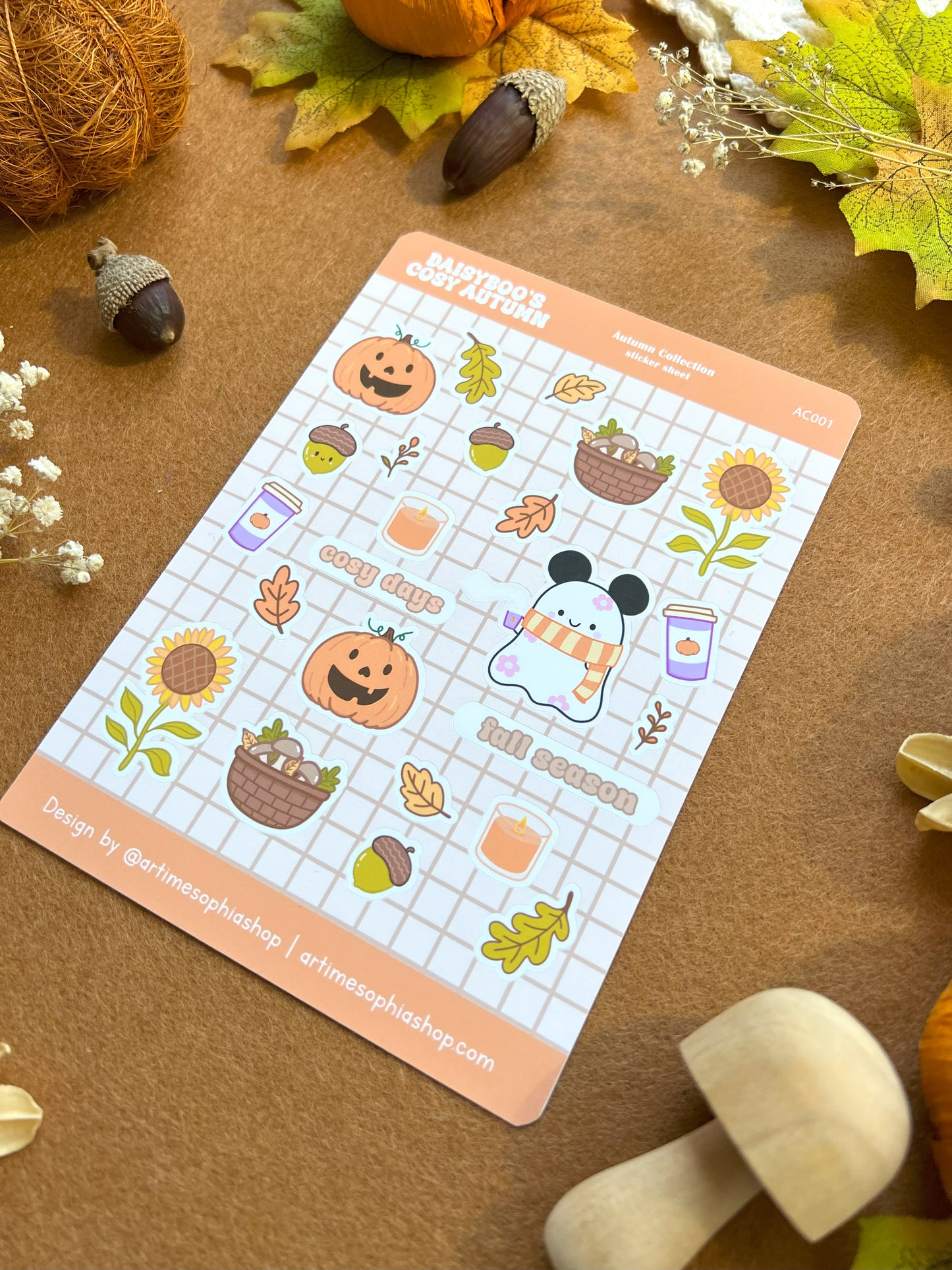 Daisyboo’s Cosy Autumn Sticker Sheet