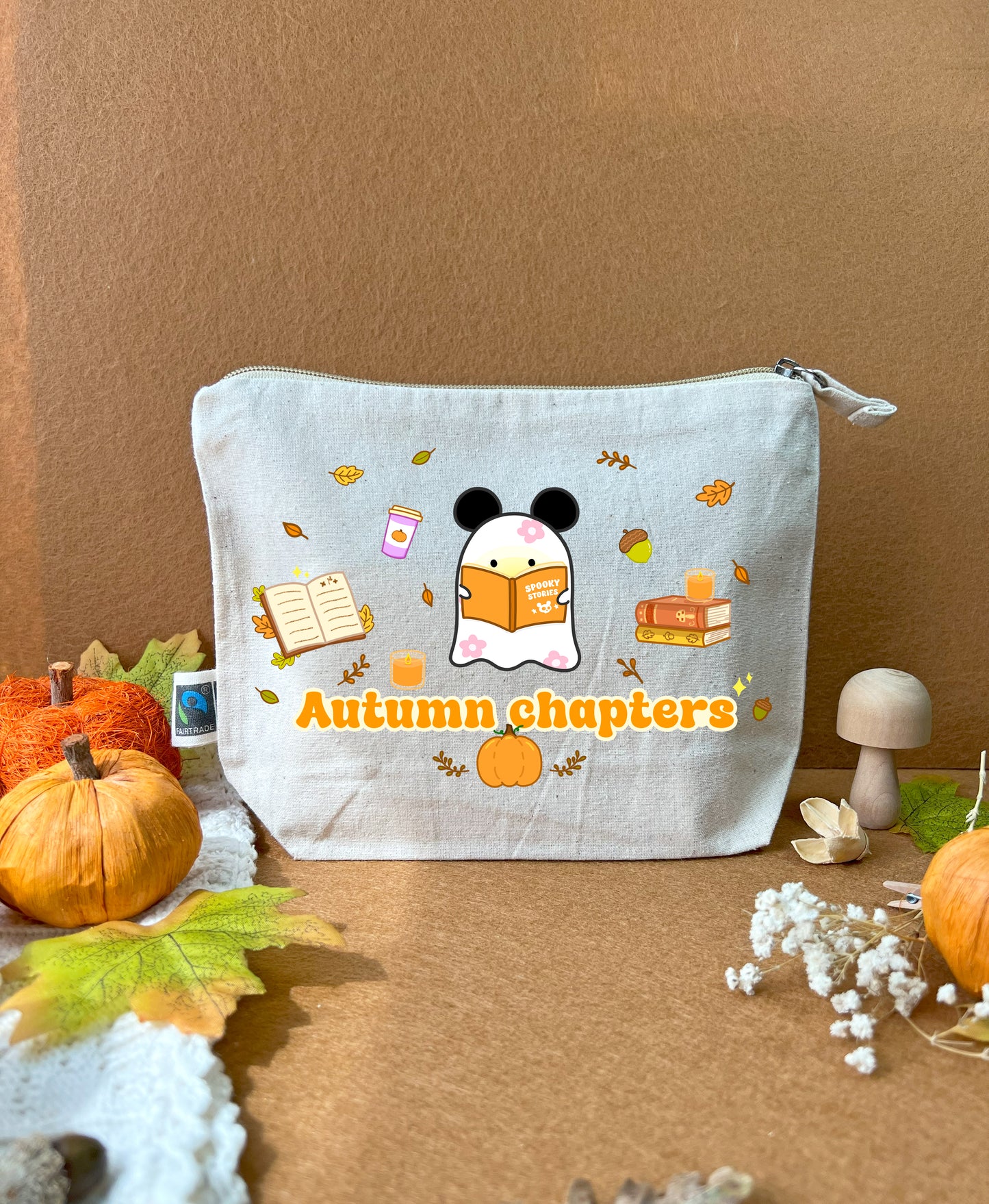 Autumn Chapters Pouch – Cosy Bookish Bag