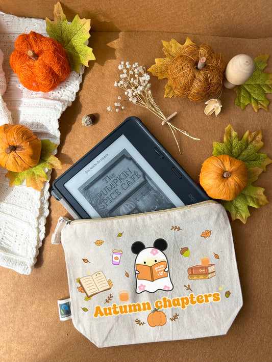 Autumn Chapters Pouch – Cosy Bookish Bag
