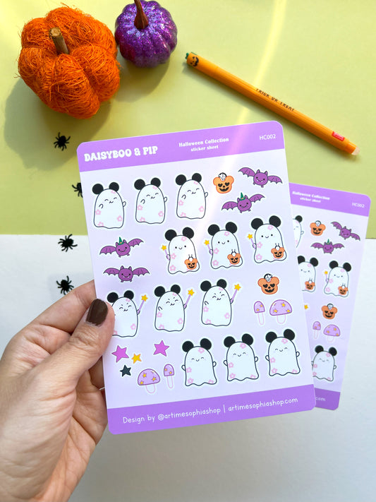 Planner Sticker Sheet A6 - Ghosty version - Daisyboo & Pip Halloween Collection