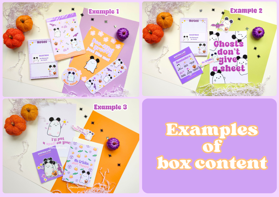 Handmade Stationery spooky mystery boxes with Halloween-themed from ArtimeSophiaShop