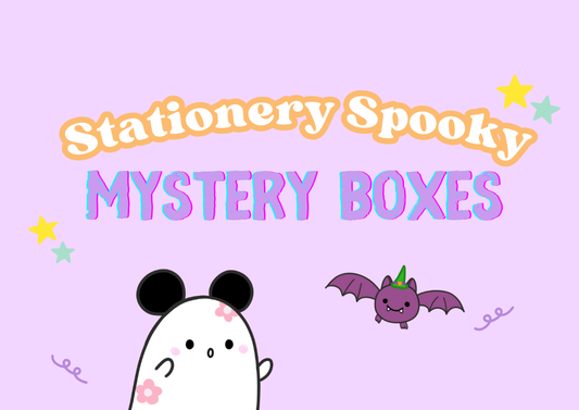 Handmade Stationery spooky mystery boxes with Halloween-themed from ArtimeSophiaShop