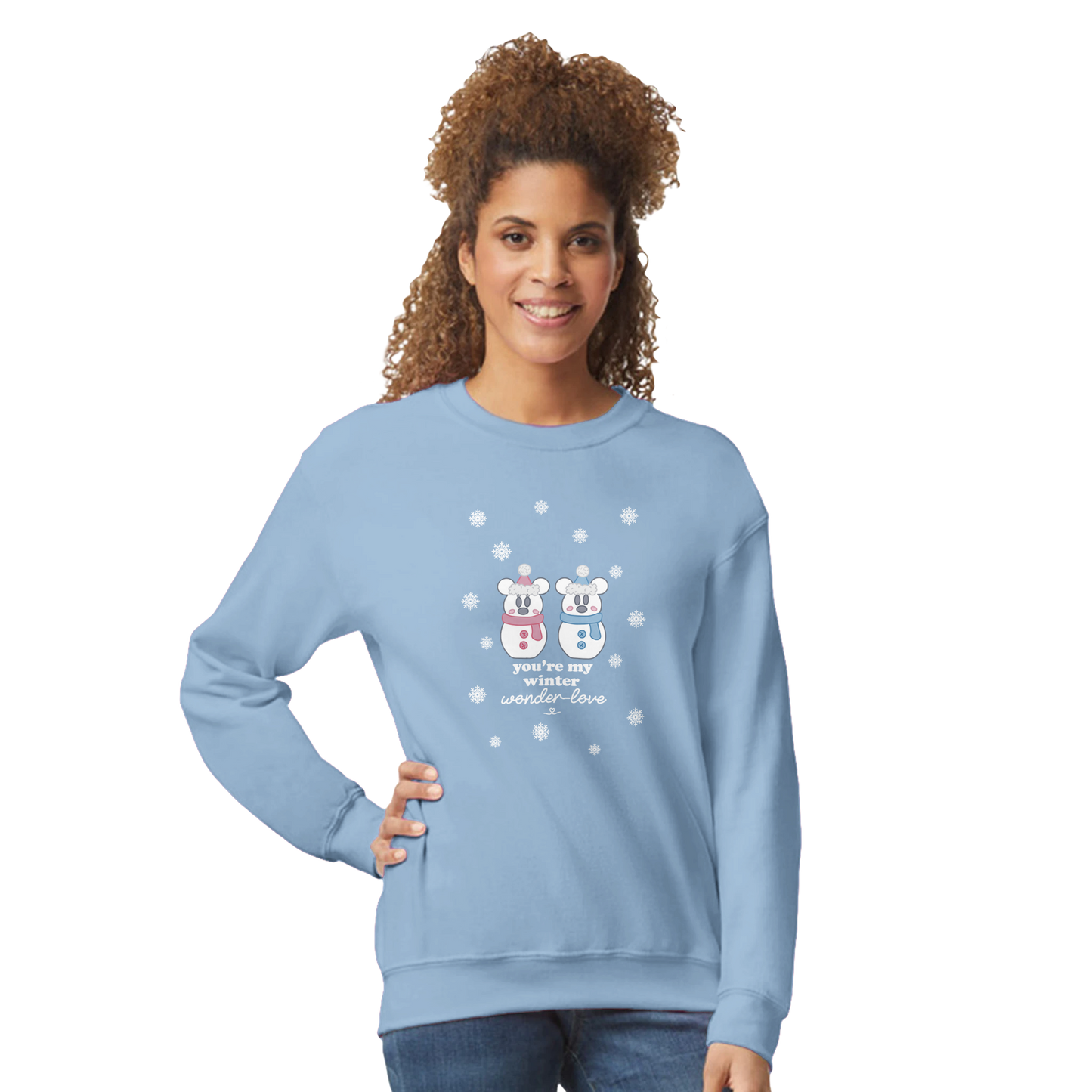 Mickey & Minnie snowmice winter jumper – romantic couple sweatshirt