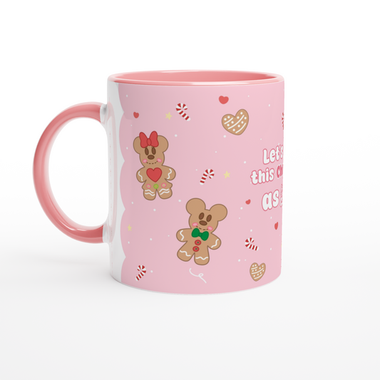 Festive ceramic mug perfect for hot chocolate and winter drinks