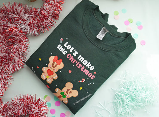 Gingerbread Mickey & Minnie Christmas Sweatshirt – Sweet holiday baking design