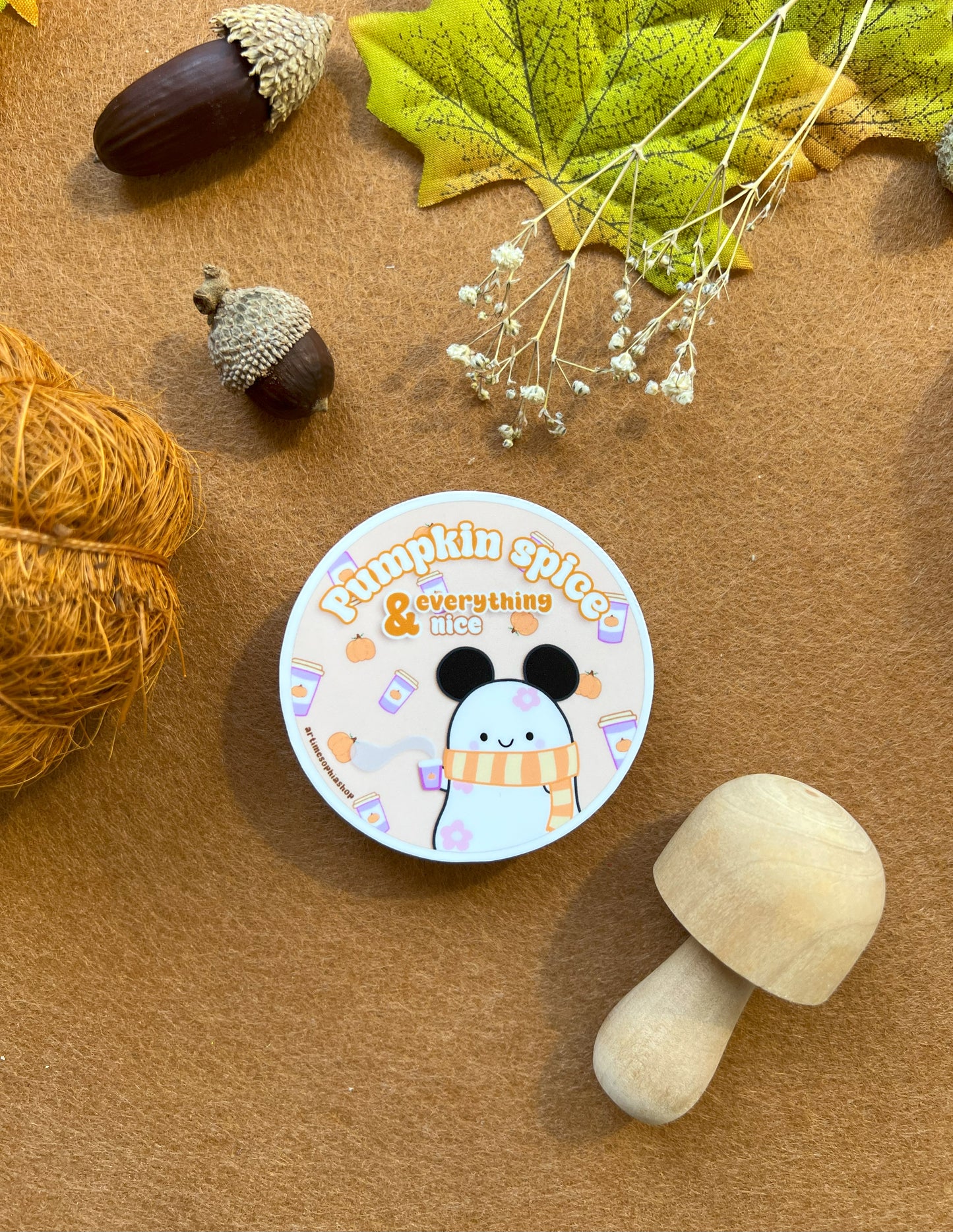 Pumpkin Spice & Everything Nice - Waterproof Sticker