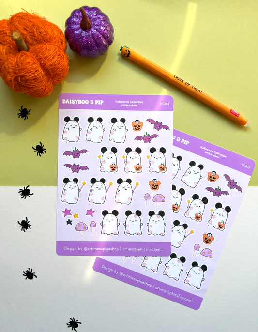 Planner Sticker Sheet A6 - Ghosty version - Daisyboo & Pip Halloween Collection